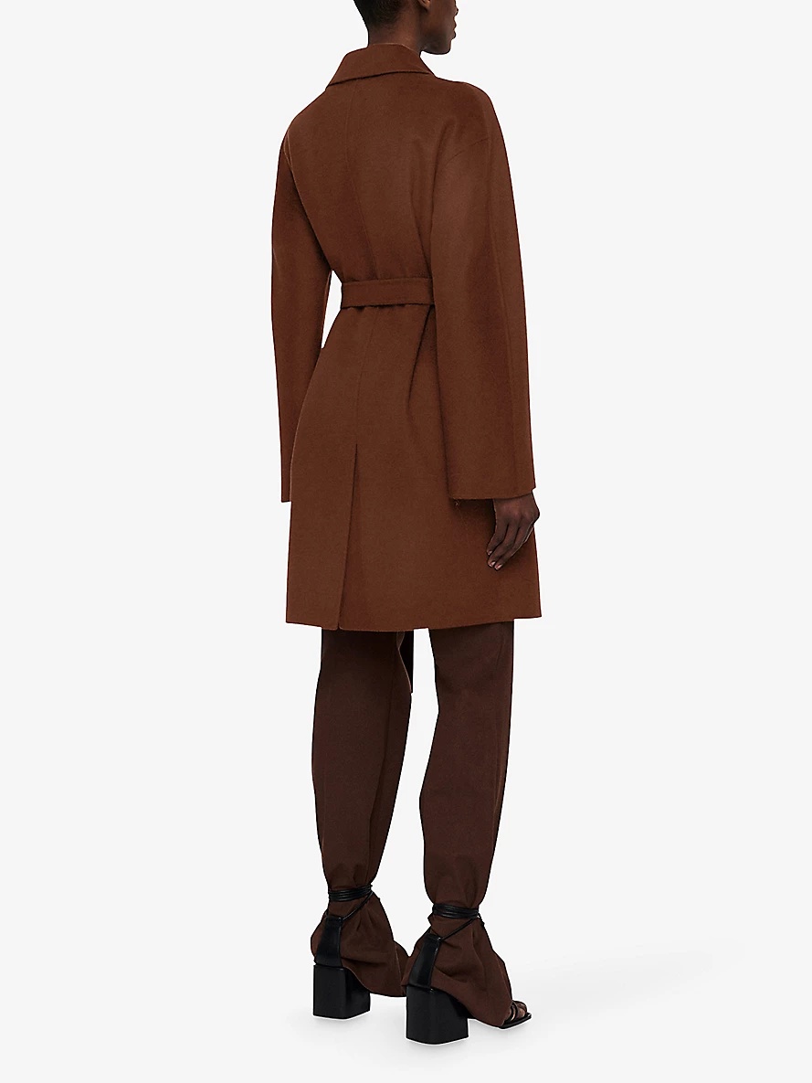 Cranwood belted wool and silk blend coat - 3