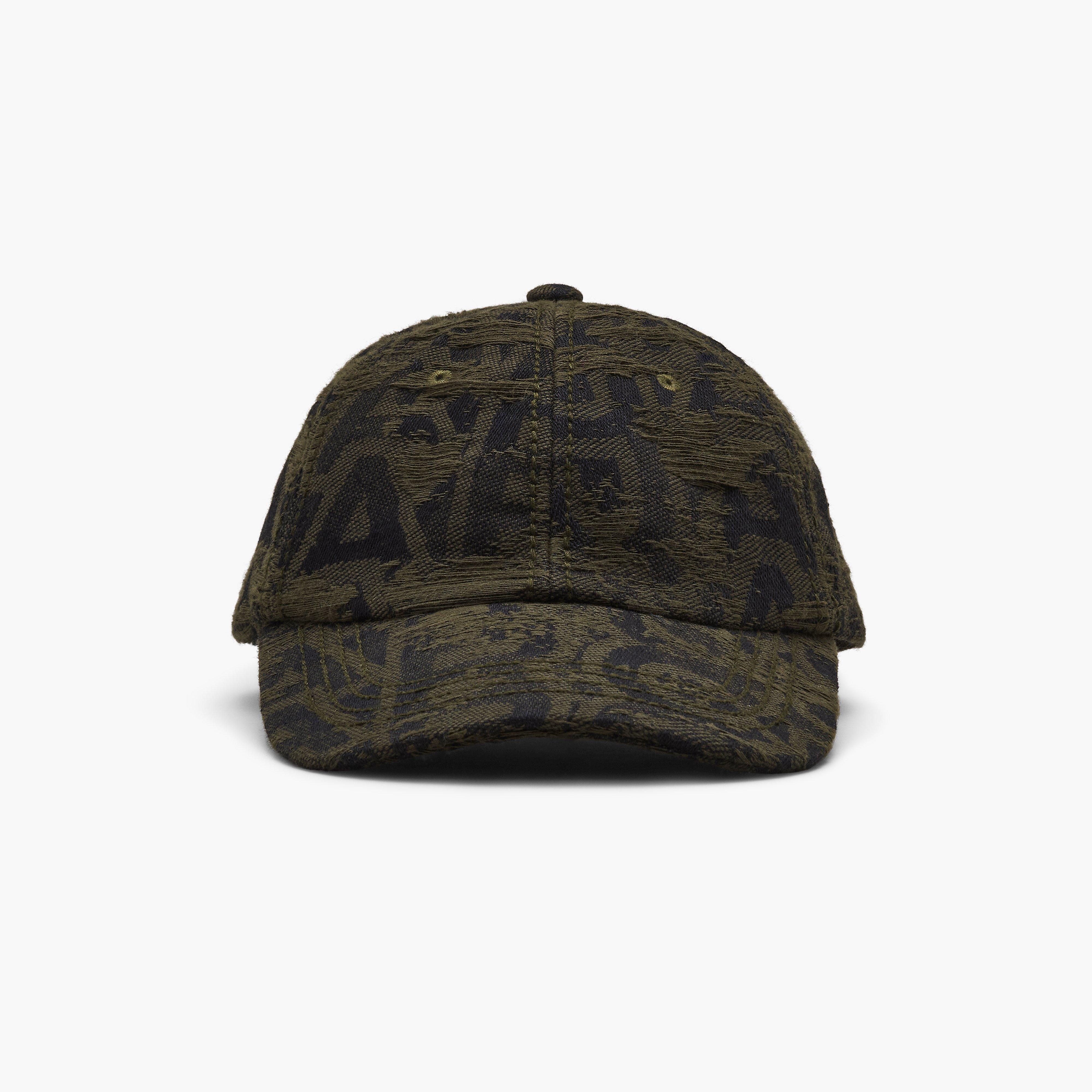 DISTRESSED MONOGRAM BASEBALL CAP - 1