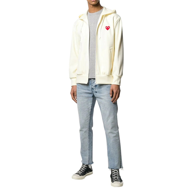 (WMNS) COMME des GARCONS PLAY Zip Hooded Jacket 'Yellow' AZ-T171-051-3 - 5