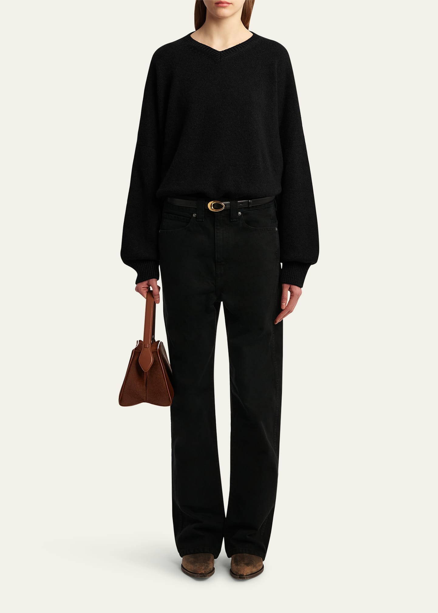 Wolfe V-Neck Cashmere Sweater - 2