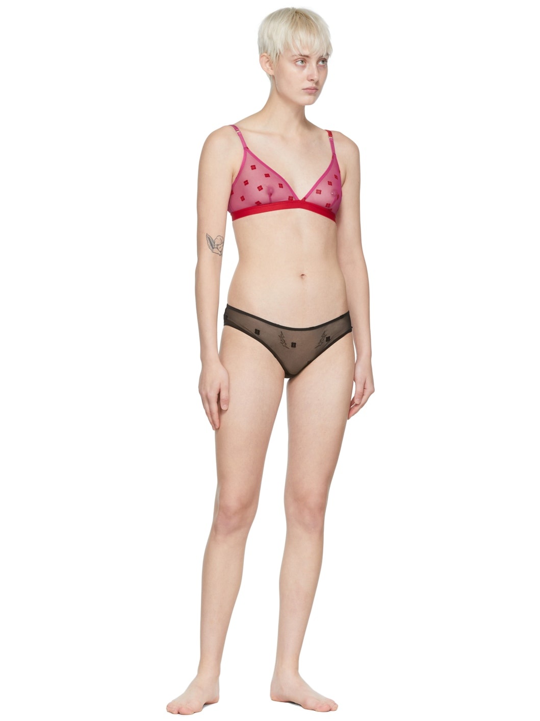 Pink Nylon Bra - 4