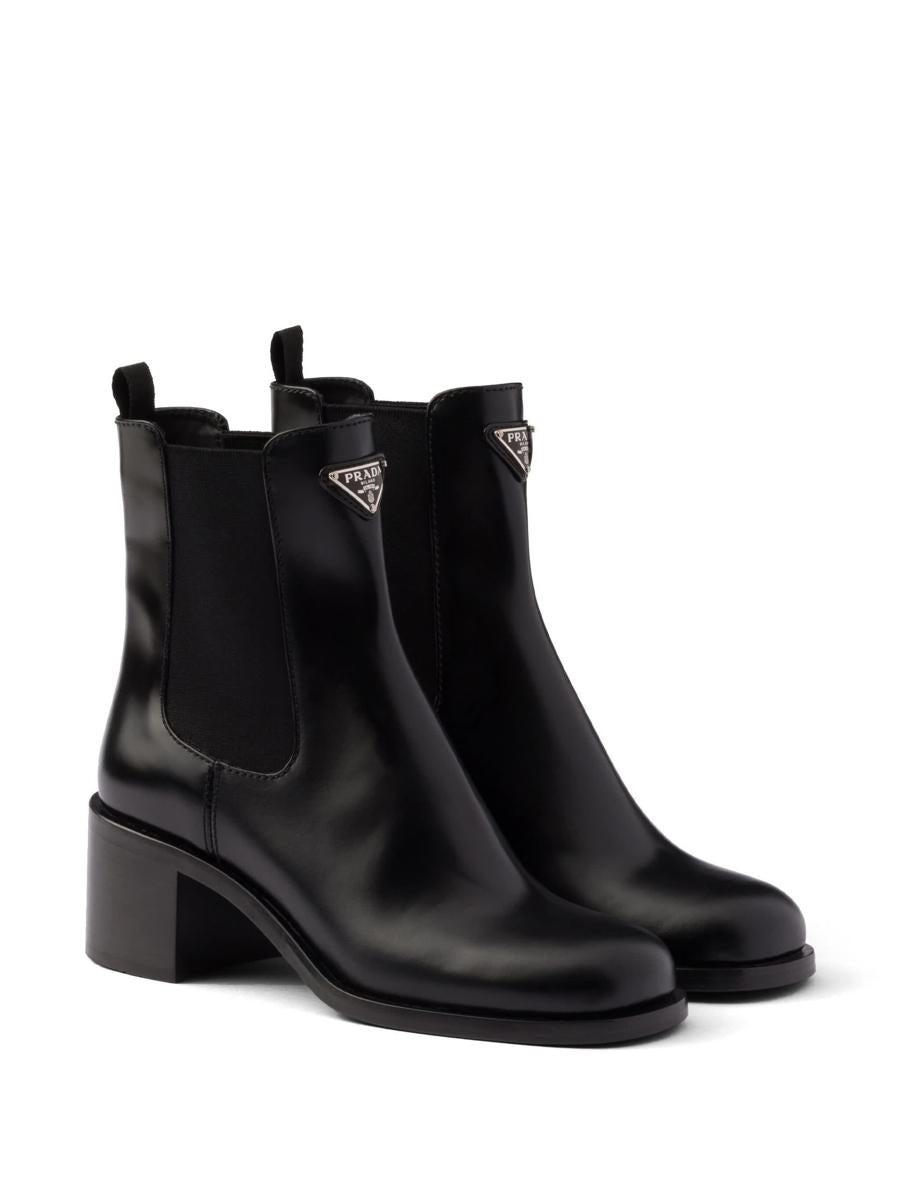 ショートブーツ・ブーティ PRADA Tronchetti Ankle Boots 24252203 PRADA | Tronchetti Booties | Women | Black F0002 | Flannels