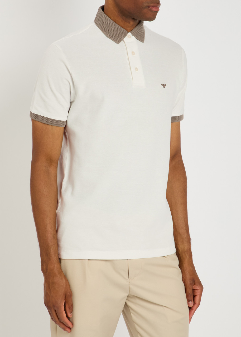 Emporio Armani Logo Piqué Cotton Polo Shirt - 2