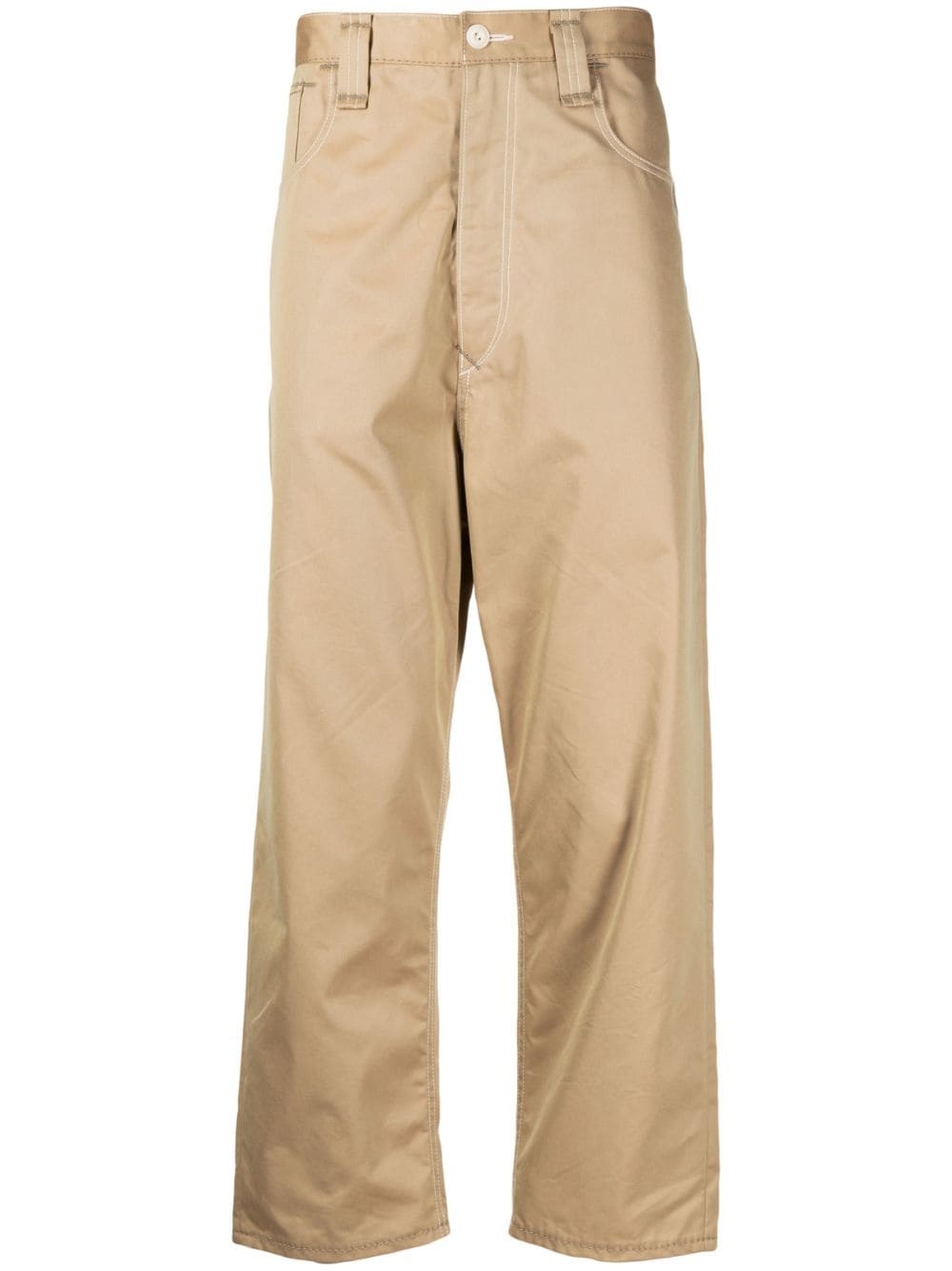 straight-leg contrasting-pocket trousers - 1