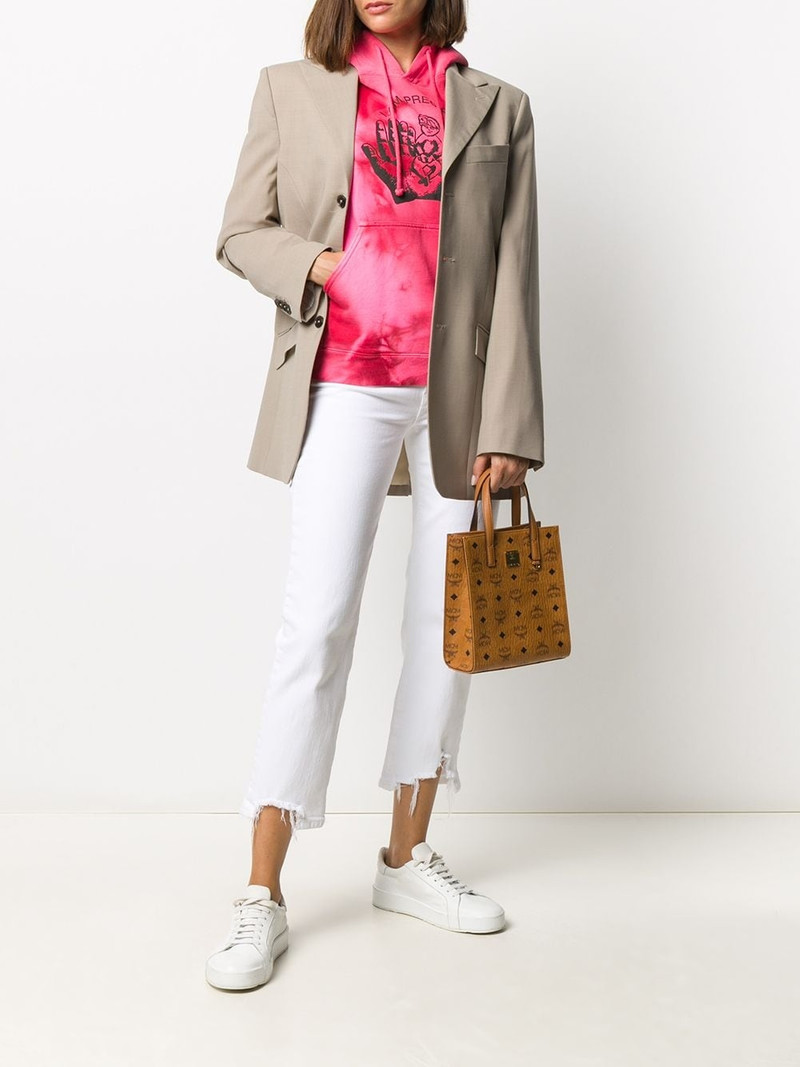 MCM monogram print tote bag outlook