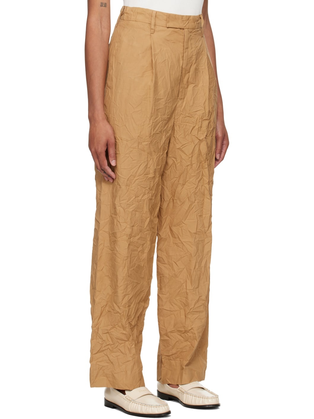 Brown Wrinkled Trousers - 2