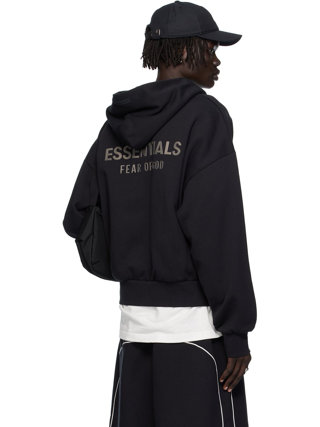 Black Classic Fit Fleece Zip-Up Hoodie - 3