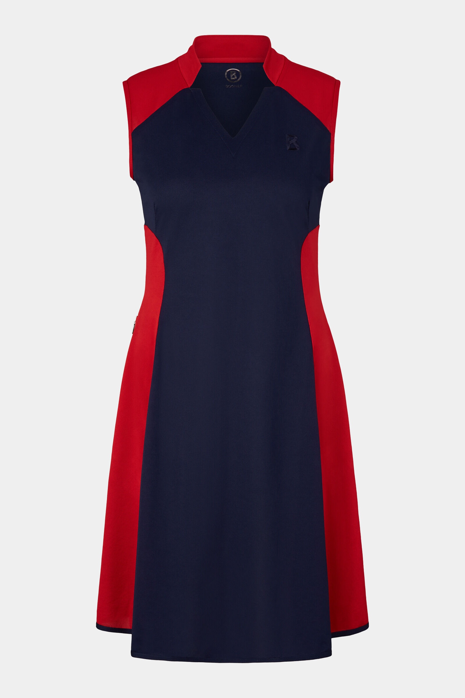 Carlotta Functional polo dress in Dark blue/Red - 1