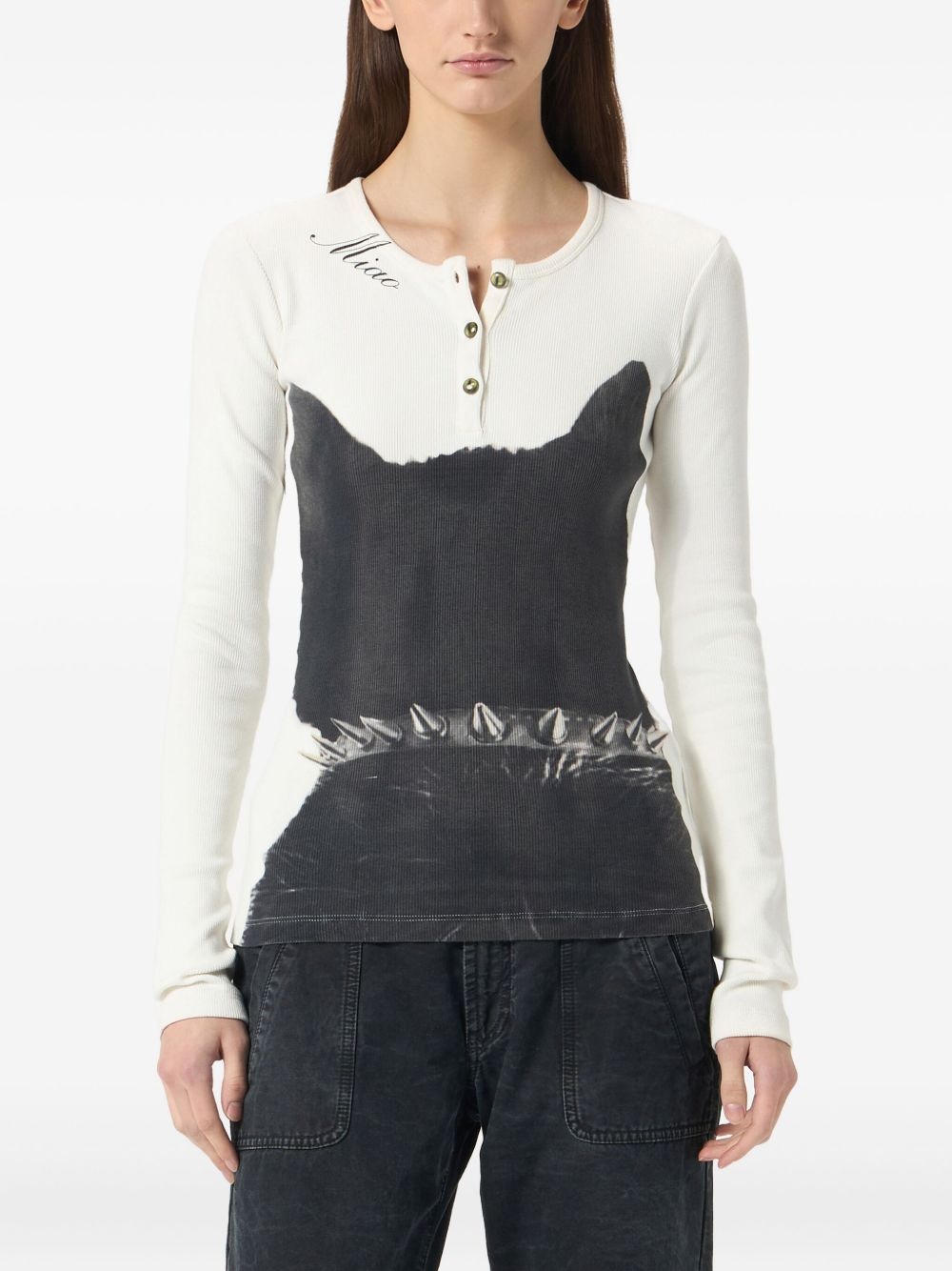 printed jersey T-shirt - 3