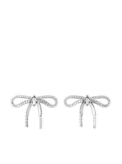 BALENCIAGA Archive Ribbon crystal-embellished earrings outlook