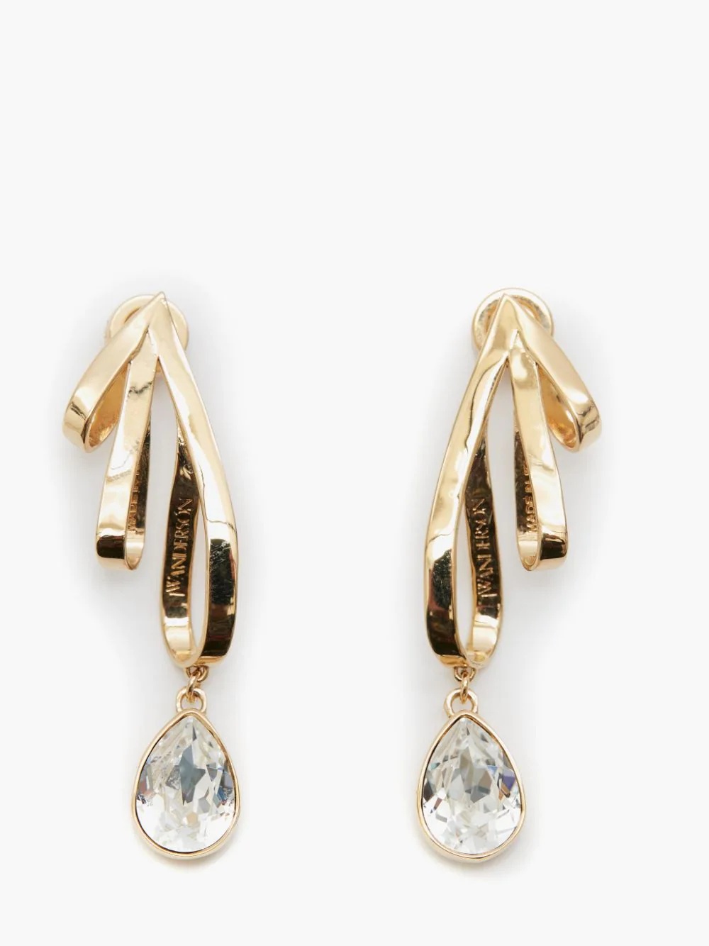 CRYSTAL DROP RIBBON EARRINGS - 1