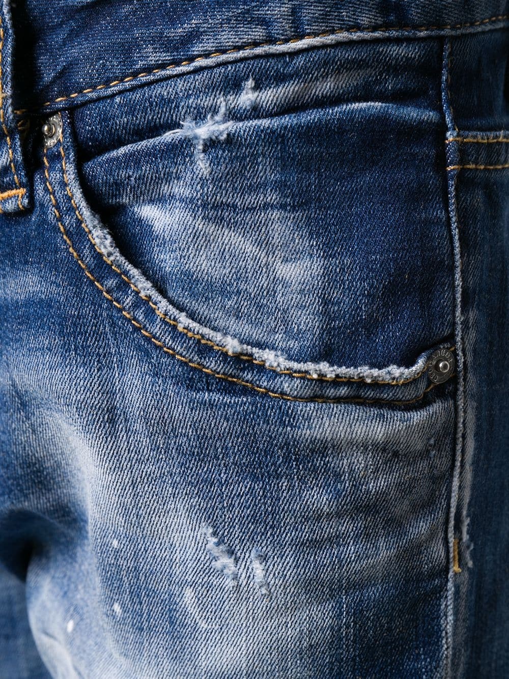 turn-up distressed jeans  - 5