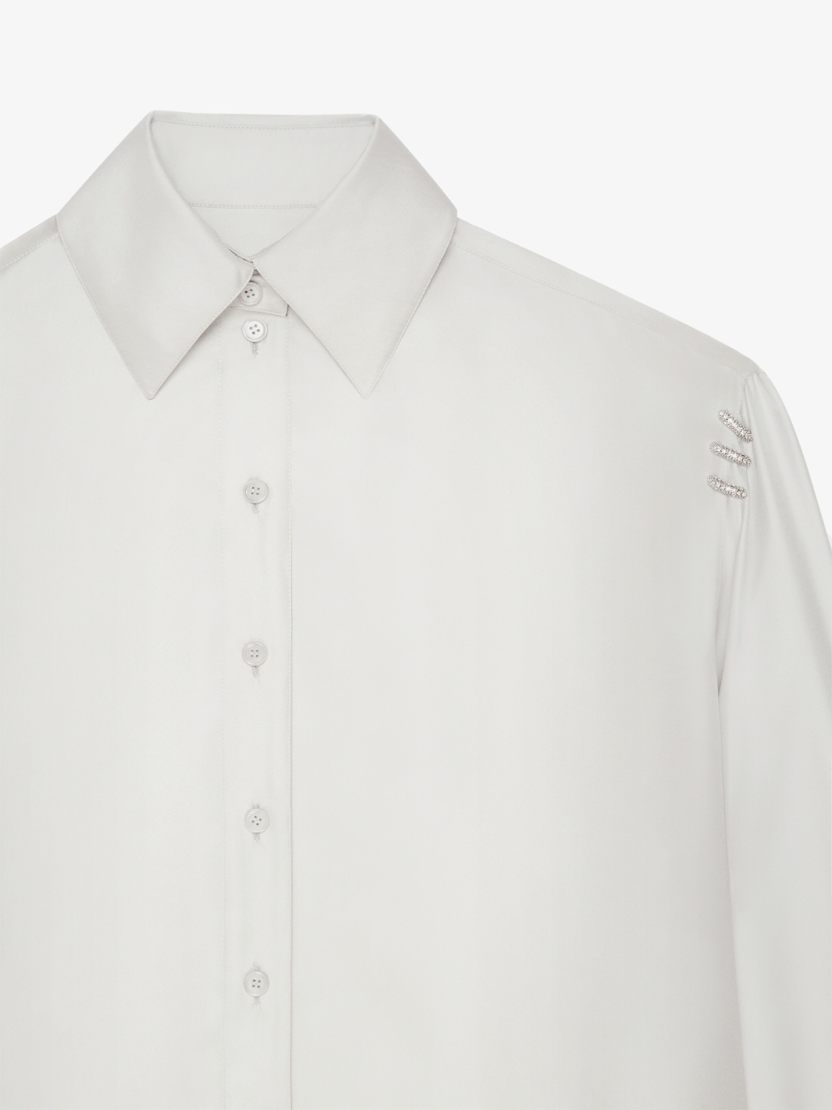 SHIRT IN SILK WITH CRYSTALS - 5