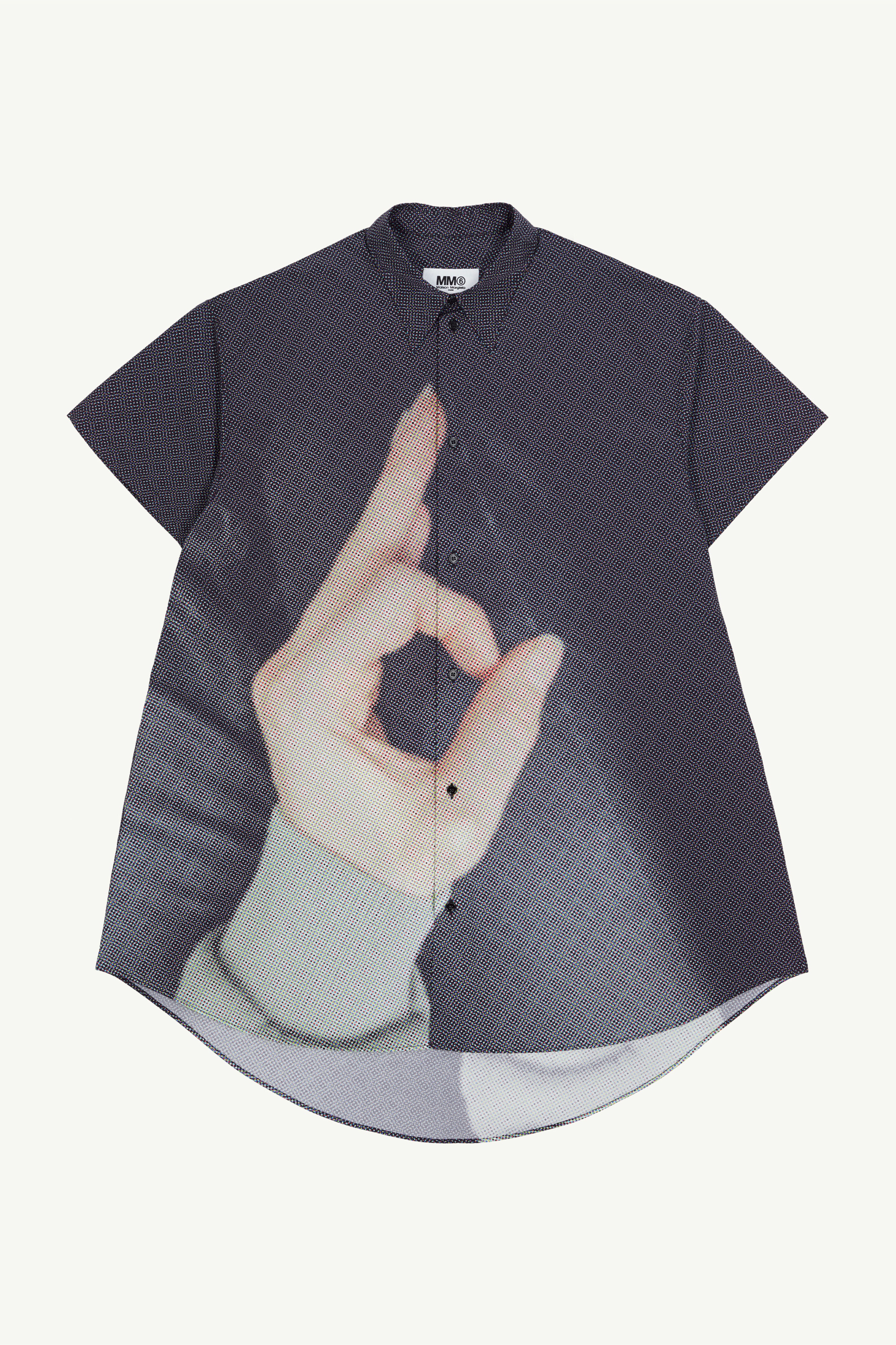 Hand sign shirt dress - 1