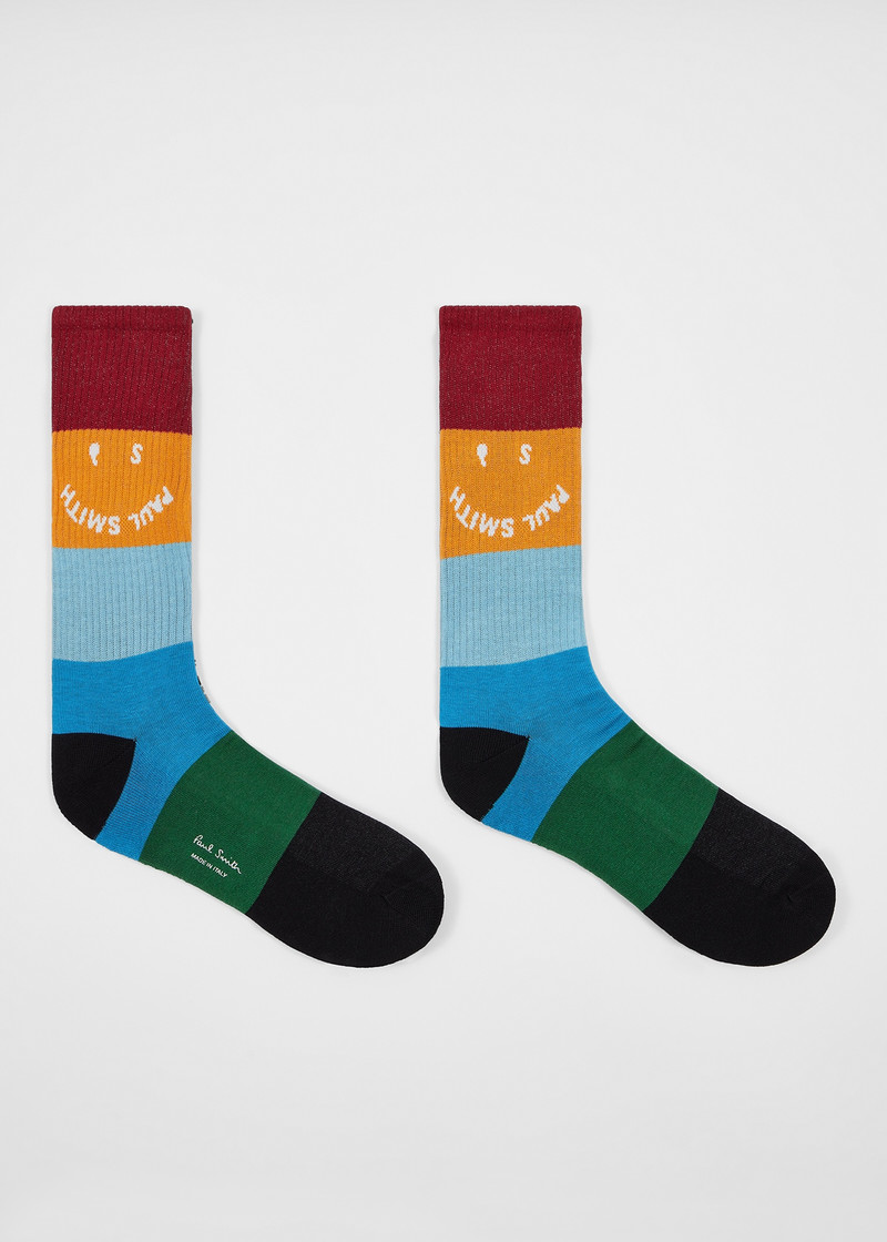 Paul Smith Colour Block PS 'Happy' Socks outlook