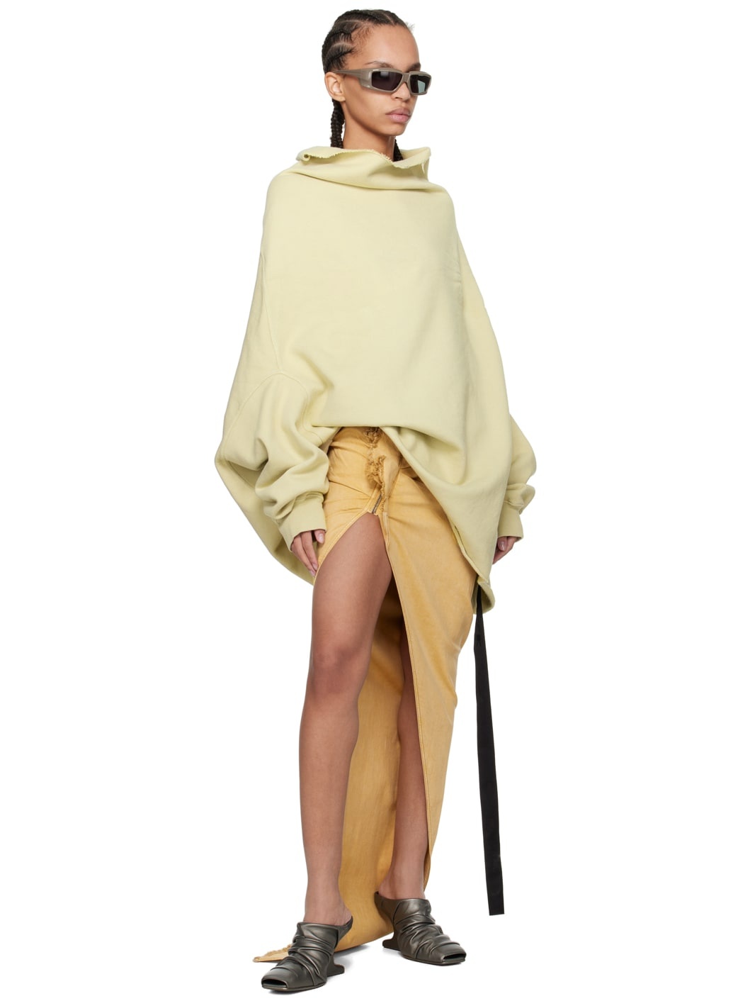 Yellow Edfu Denim Maxi Skirt - 4
