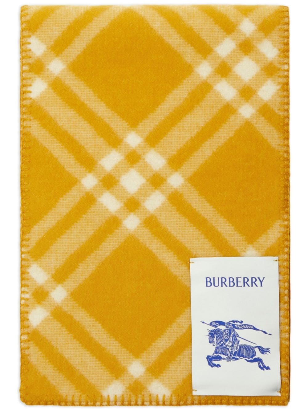 reversible checked wool scarf - 1