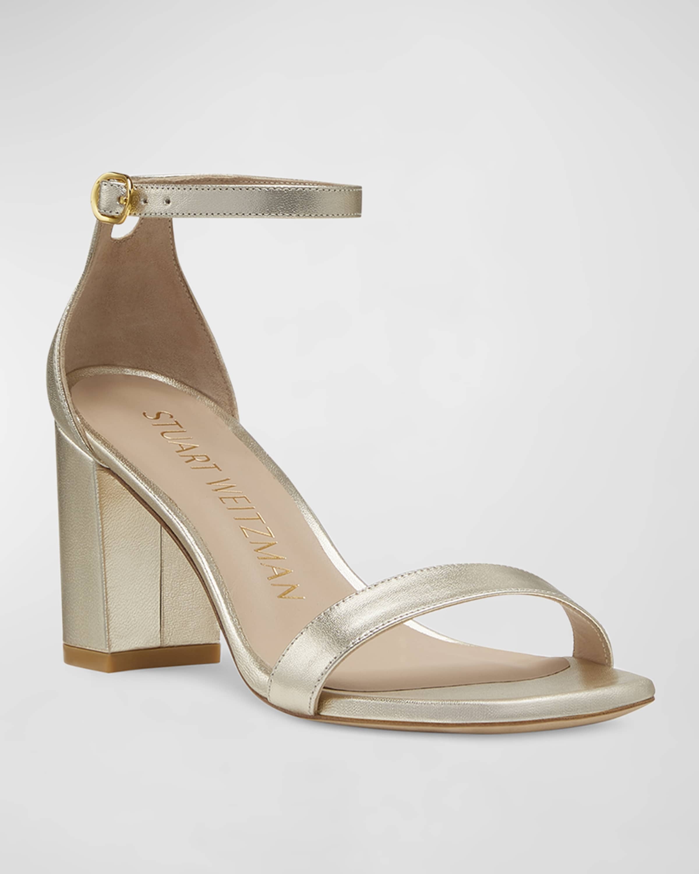 Nudistcurve Metallic Ankle-Strap Sandals - 2