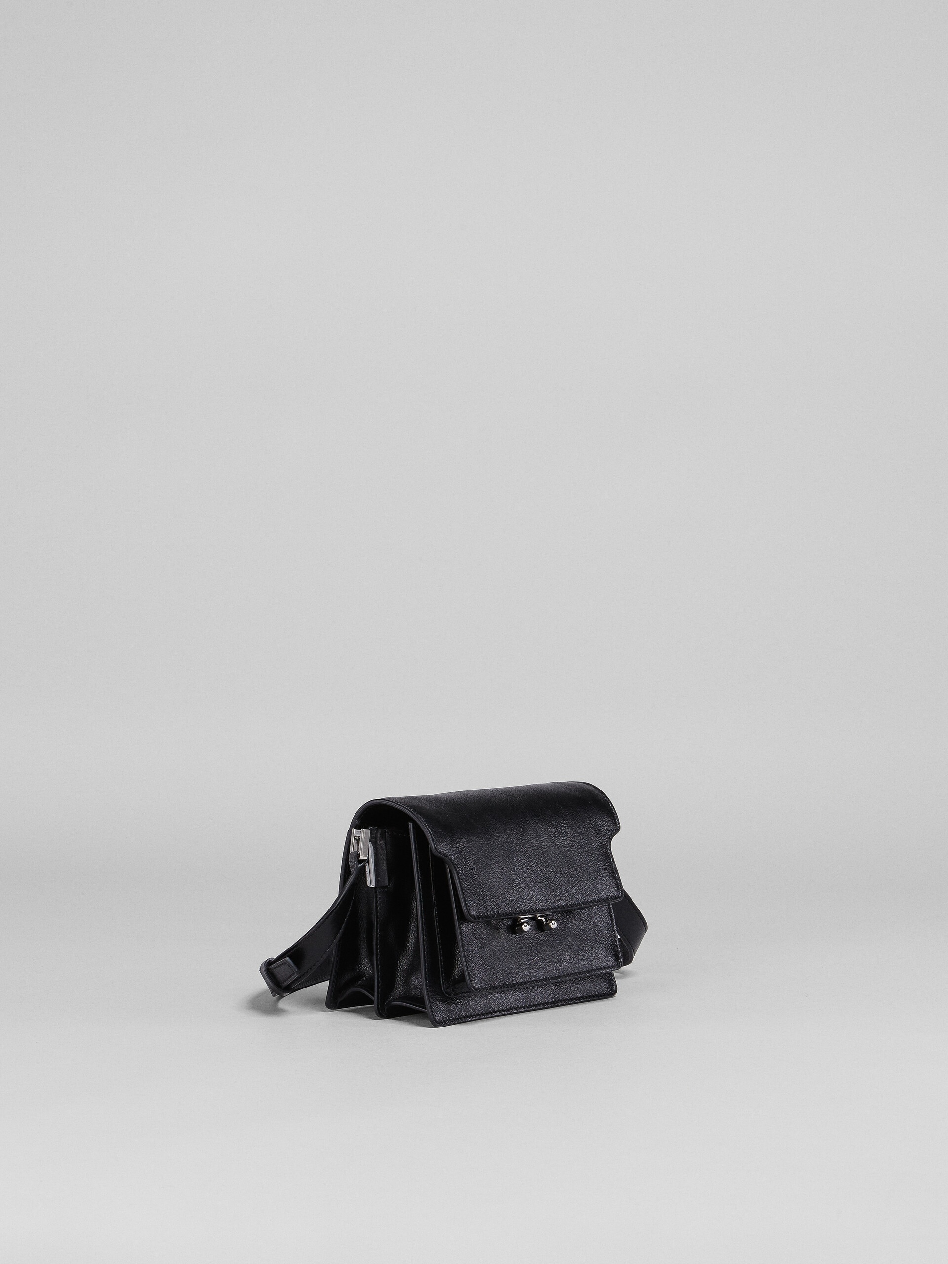 TRUNK SOFT MINI BAG IN BLACK LEATHER - 5