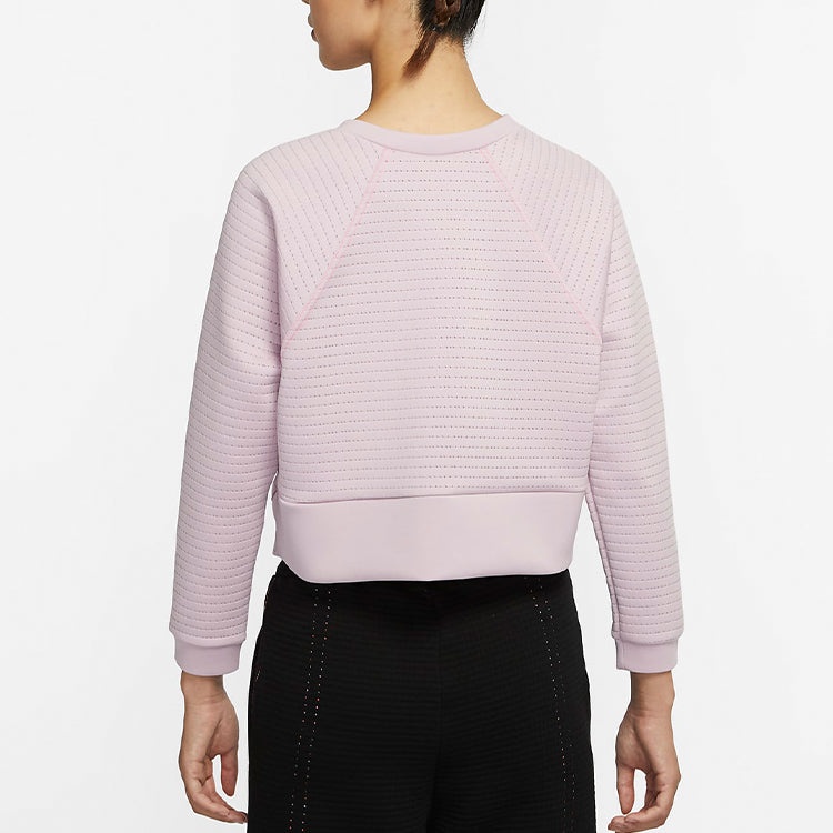 (WMNS) Nike Pro Luxe Round-neck Sweatshirt 'Pink Purple Red' CU5746-516 - 4