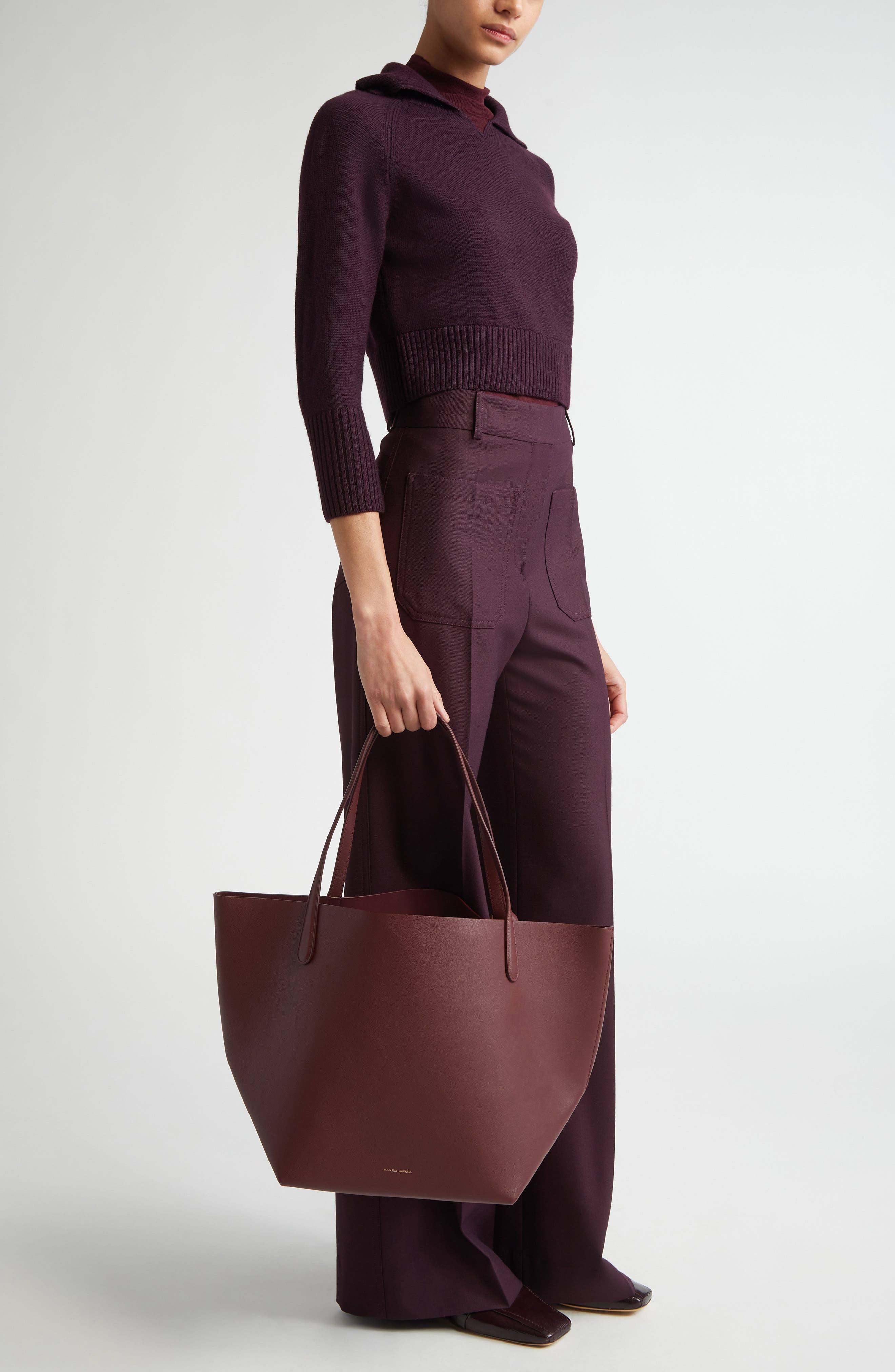 Mansur Gavriel Everyday Soft Leather Tote in Pomegranate at Nordstrom - 2