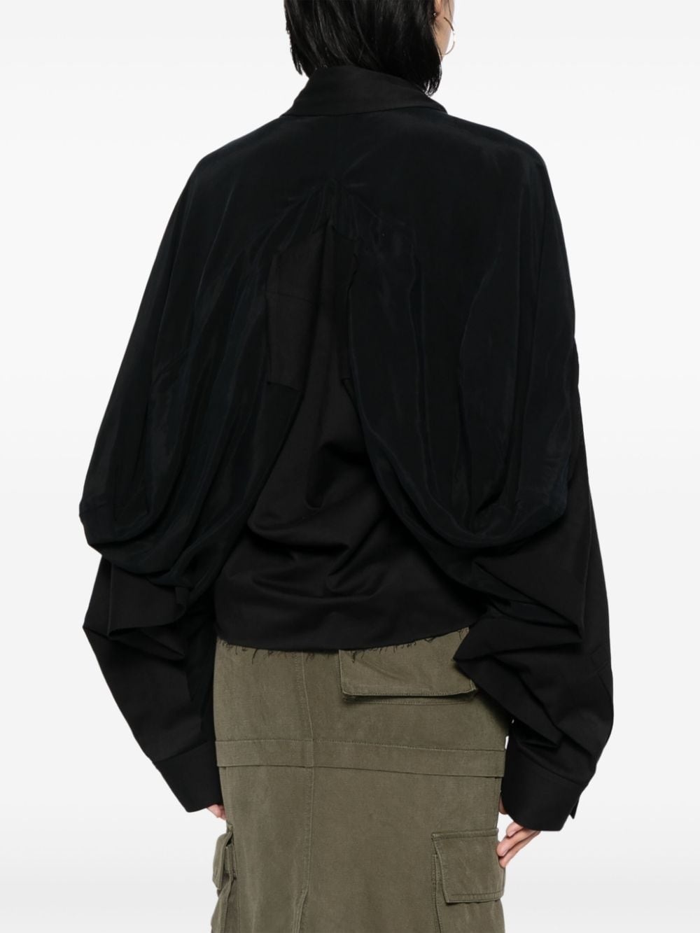 logo-patches panelled cotton shirt - 4
