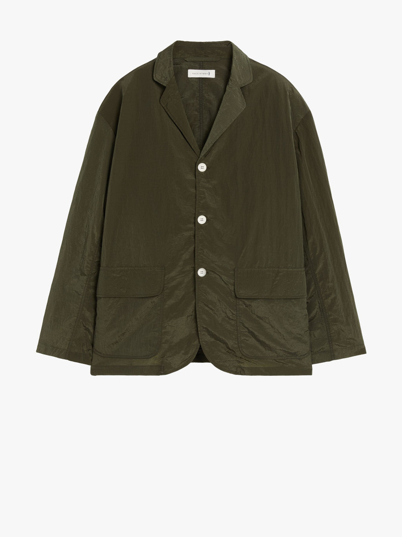 CAPTAIN MILITARY GREEN NYLON JACKET | GSM-200 1