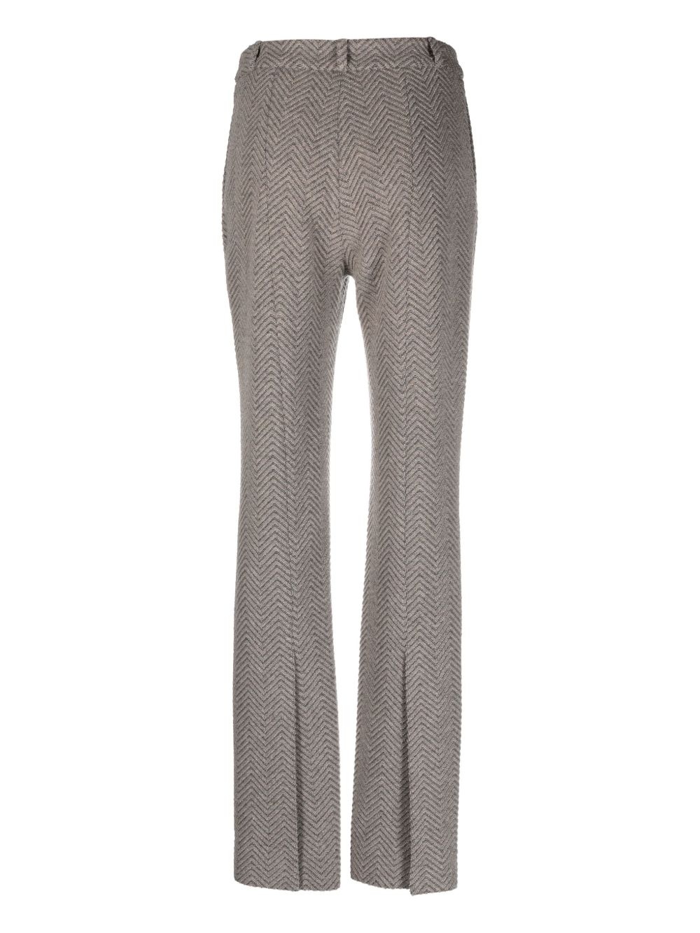 pressed-crease straight-leg trousers - 2
