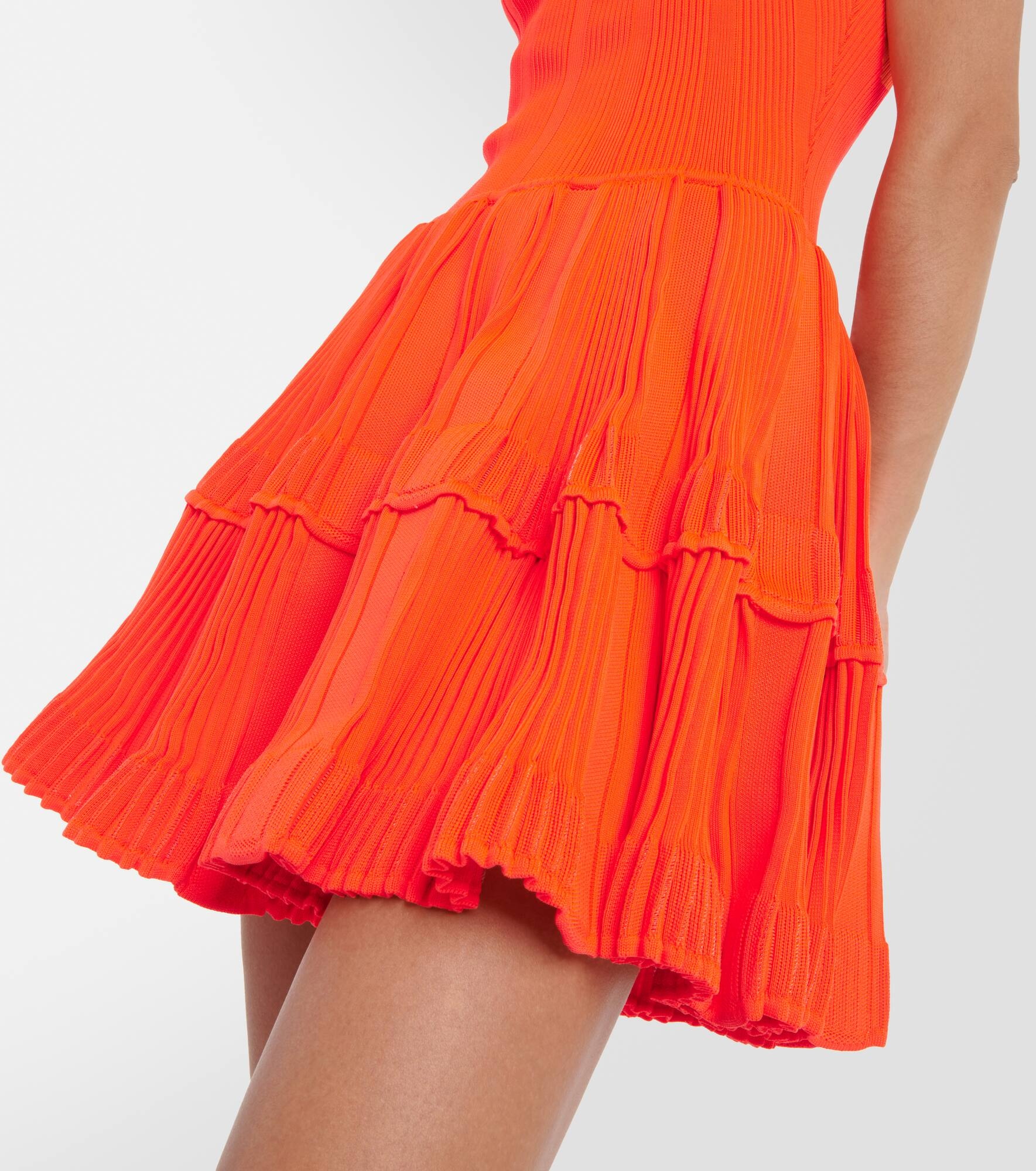 Ribbed-knit halterneck minidress - 5
