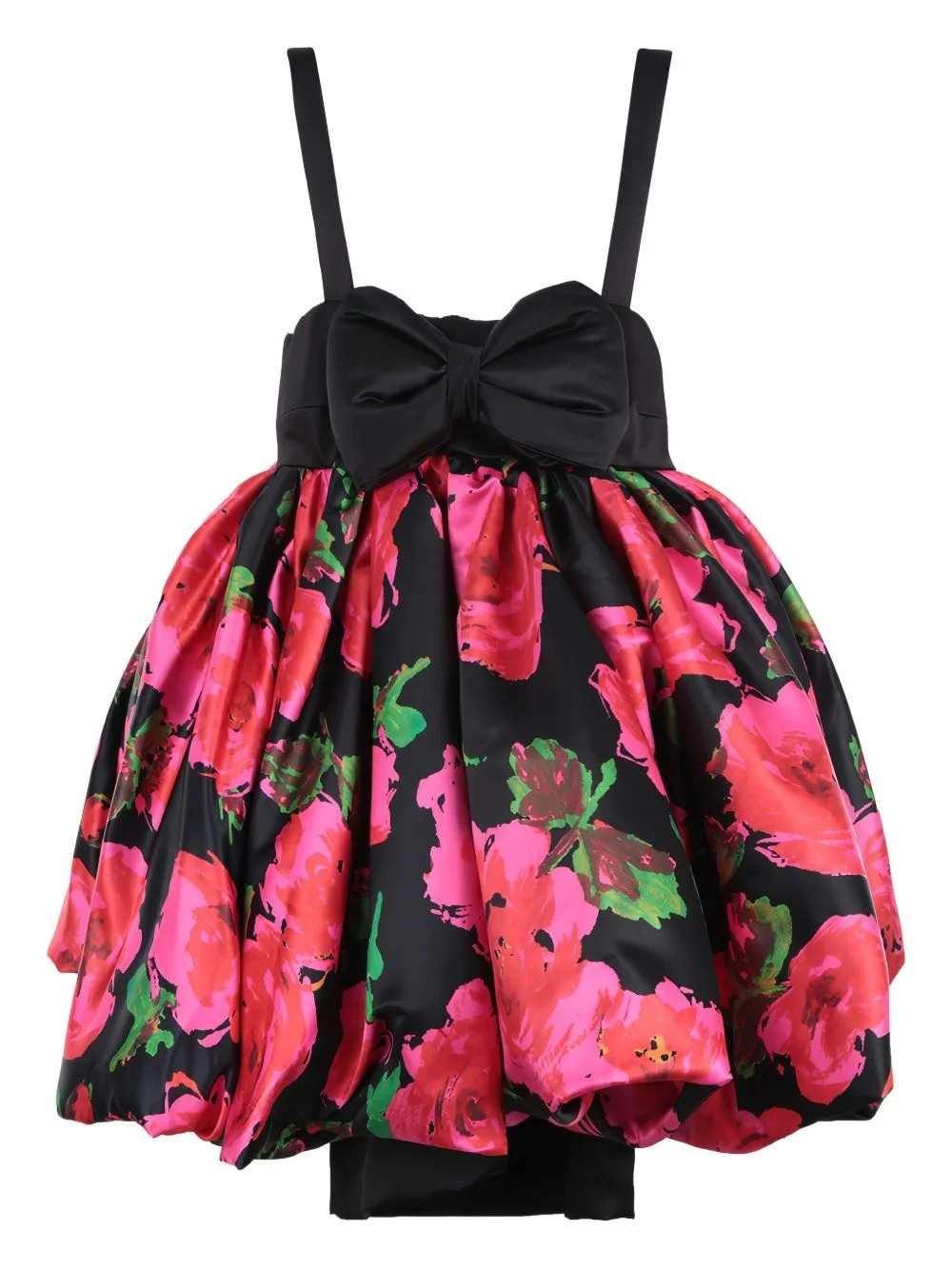 bow-detail bubble mini dress - 1