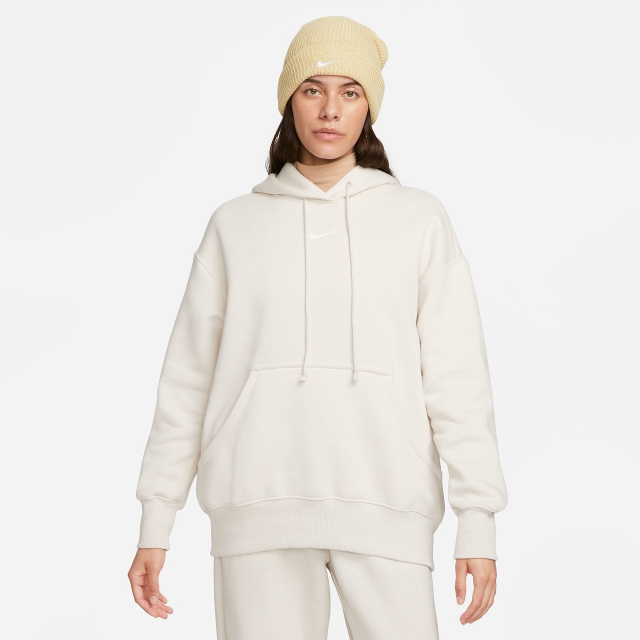 Nike Womens Nike Phoenix Fleece OS Pullover Hoodie - 1