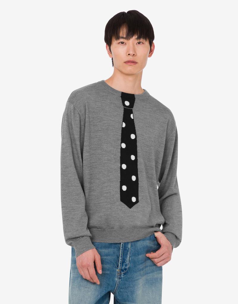 Moschino EXTRA-FINE MERINO WOOL PULLOVER WITH INTARSIA outlook