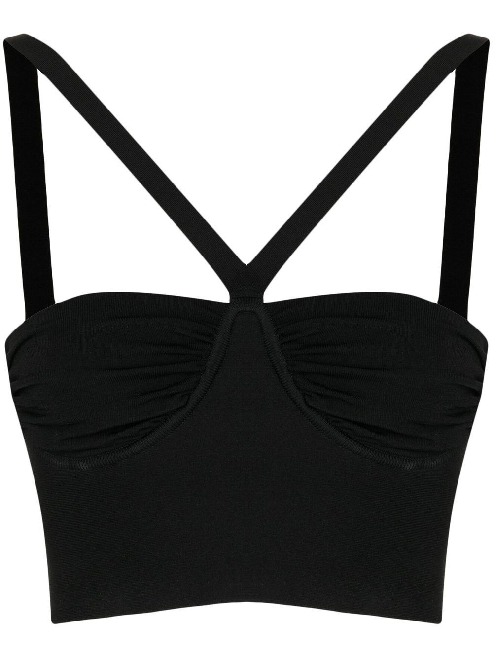 Ruched Venus bustier-style bralette - 1