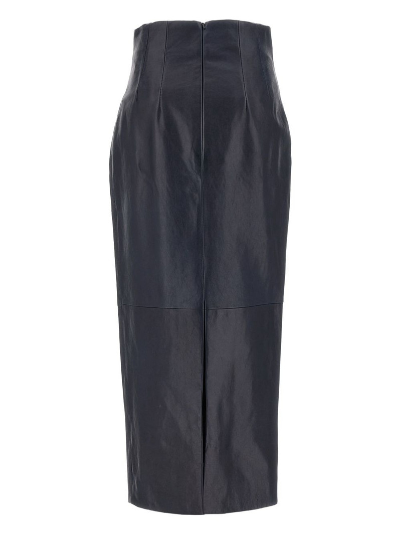 KHAITE leather pencil skirt outlook