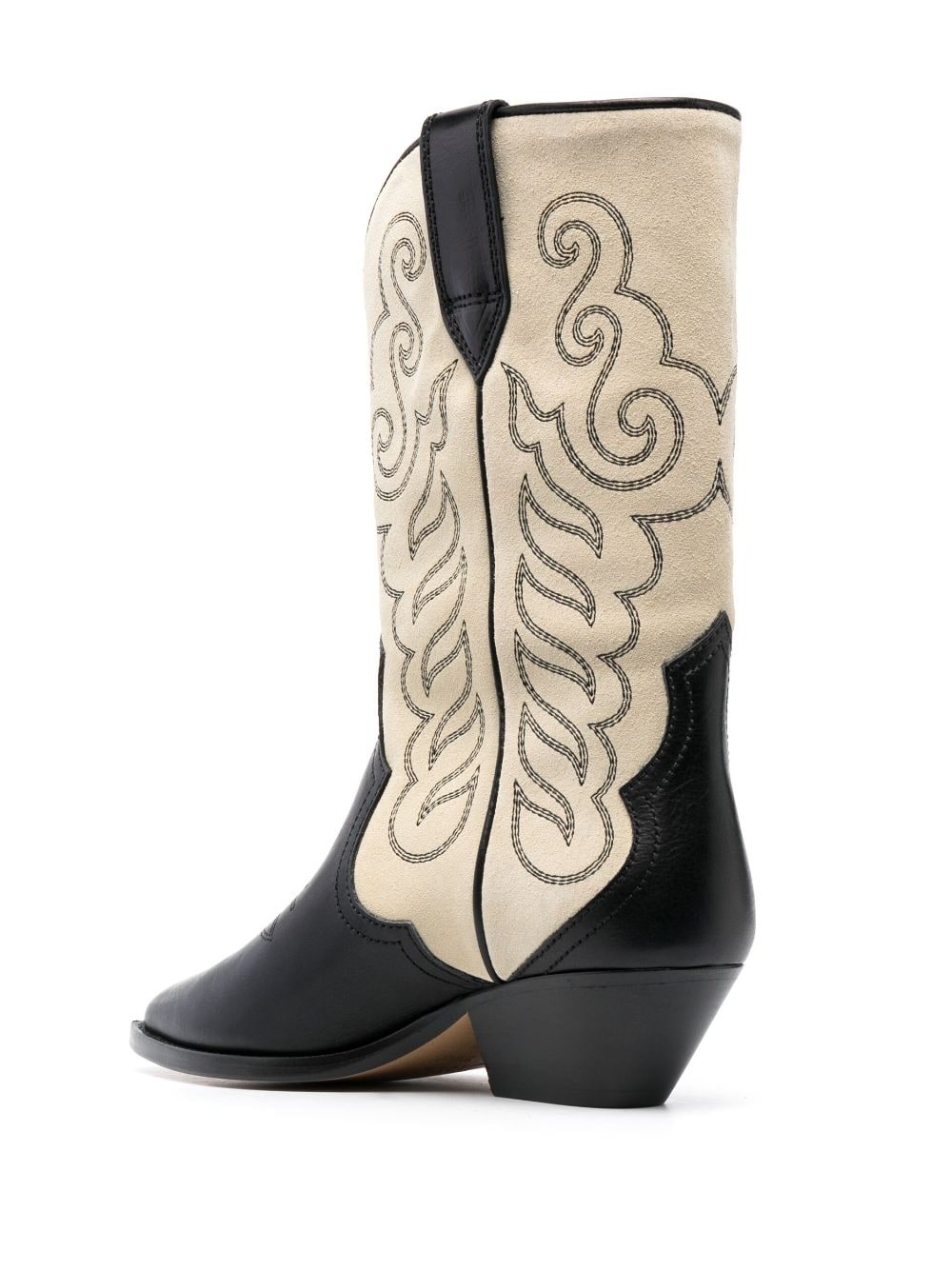 40mm two-tone leather western boots - 3