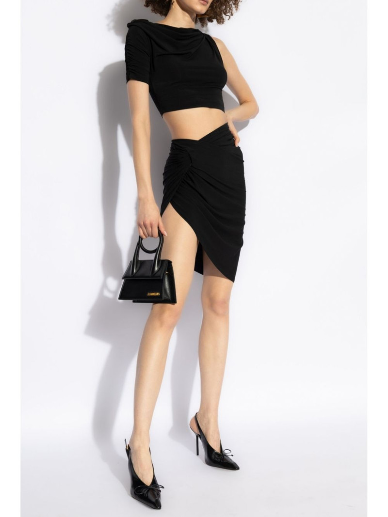 JACQUEMUS asymmetric draped skirt outlook