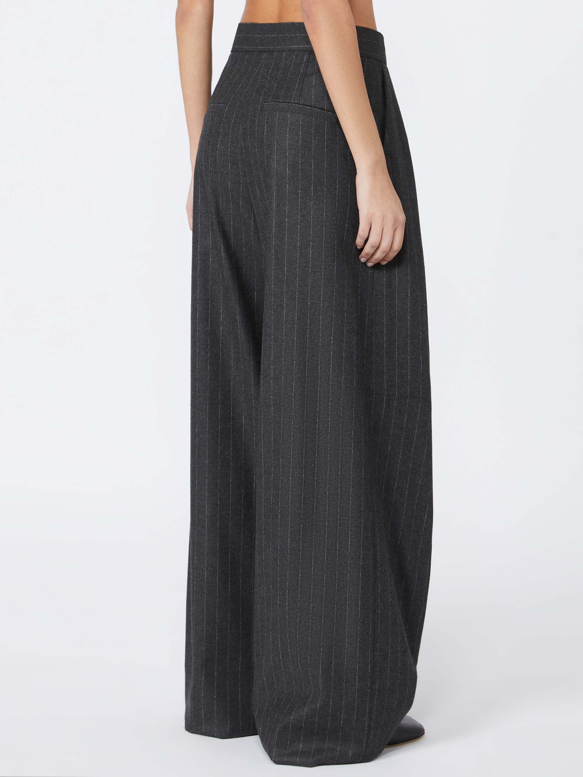 BELGIO1234 Wide, wool and viscose trousers - RUNWAY - 4