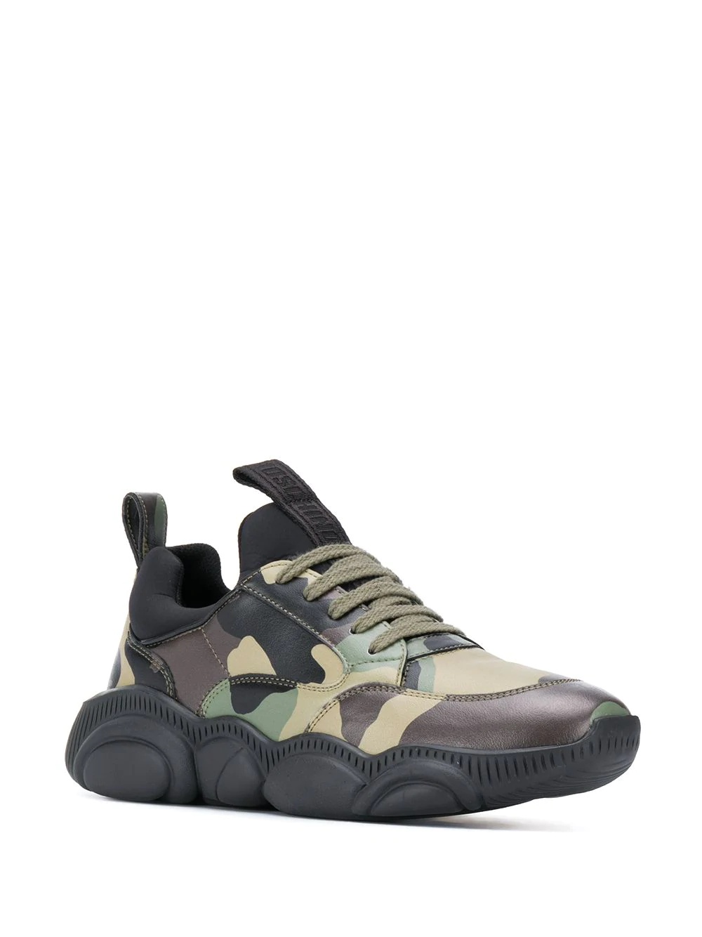 leather camouflage-print Teddy sneakers - 2