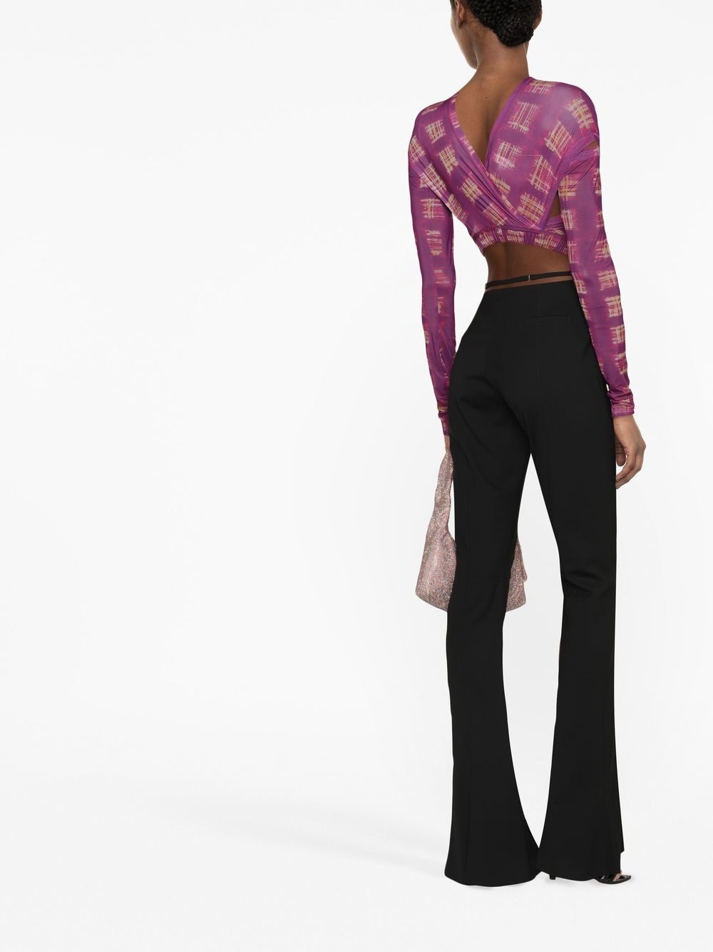 crossover-strap crop top - 4