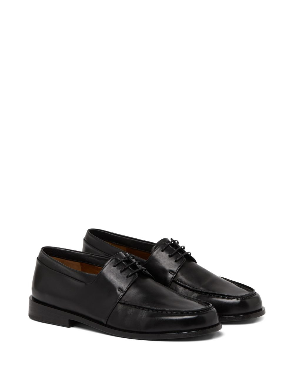 leather lace-up derby shoes - 2