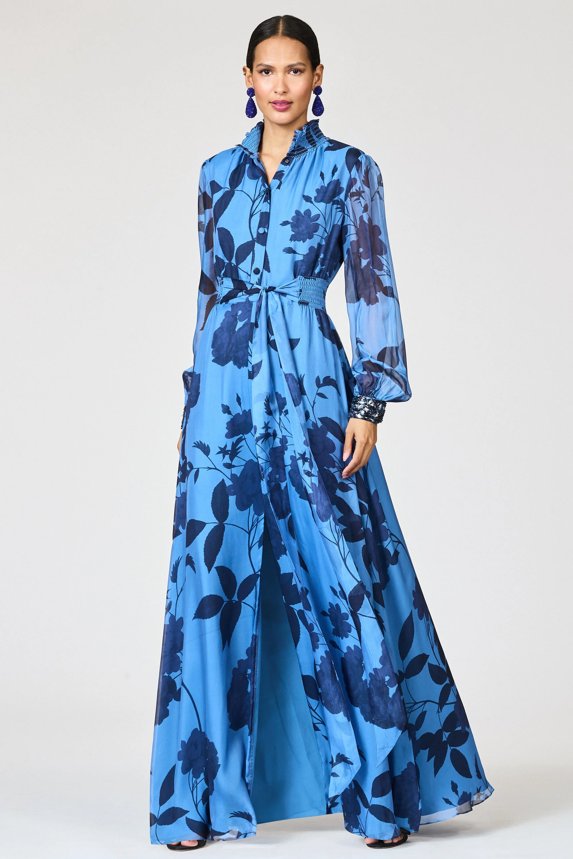 EMBROIDERED CASSANDRA GOWN - CELESTIAL BLOOMS - 1