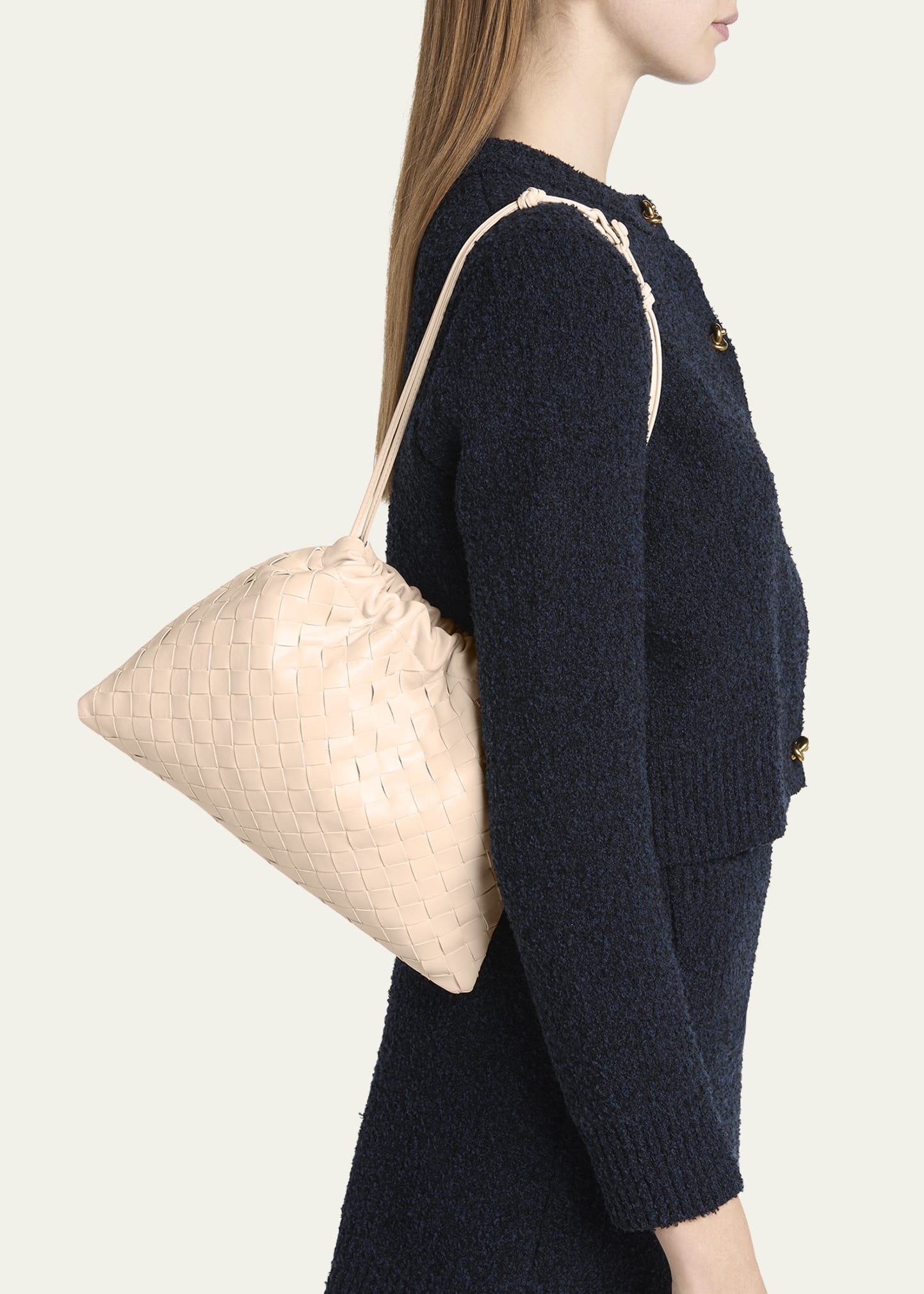 Medium Leather Pouch Bag - 2