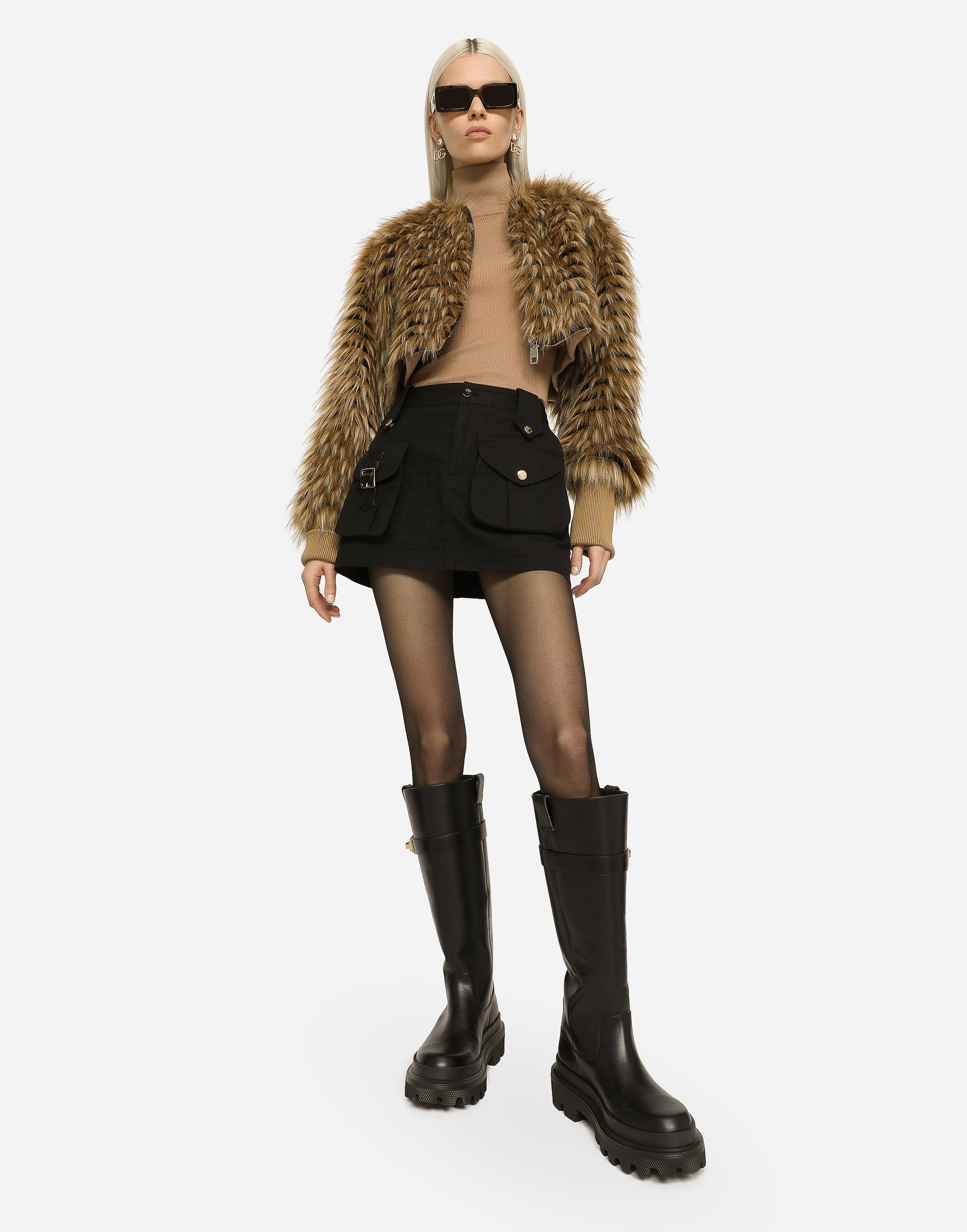 Short faux fur jacket - 2