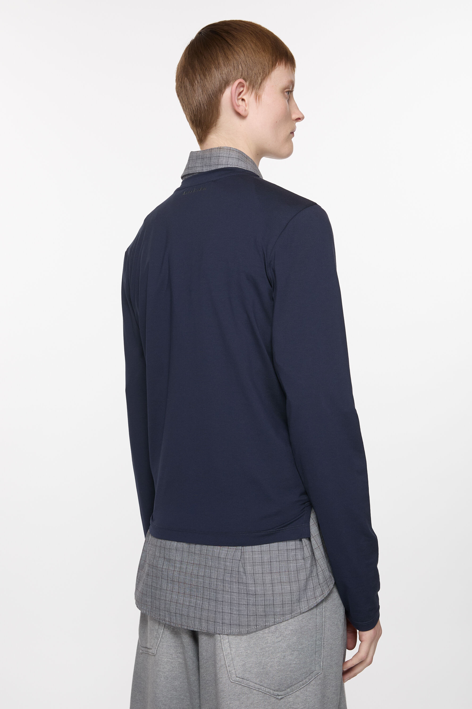 Long sleeve t-shirt - regular fit - Navy blue - 3