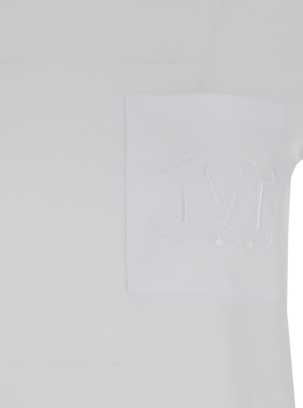 Max Mara Women White T-Shirt With Pocket With Logo In Cotton Woman - 3