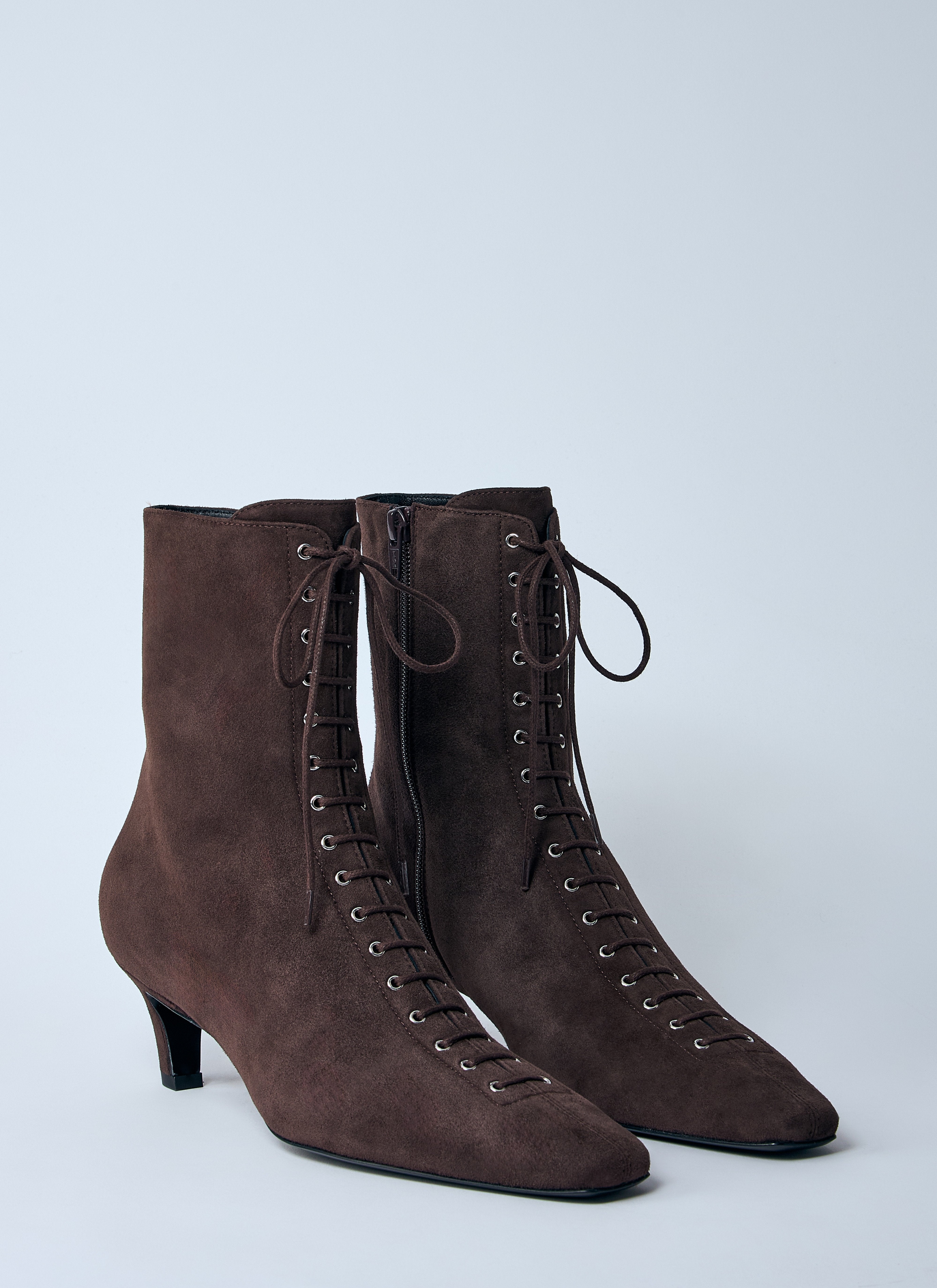 Toteme Women Suede Lace-Up Boots - 2