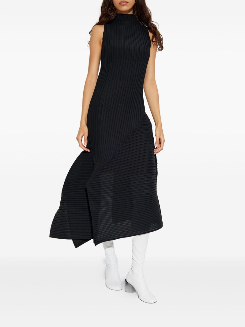 ISSEY MIYAKE pleated high-neck dress outlook