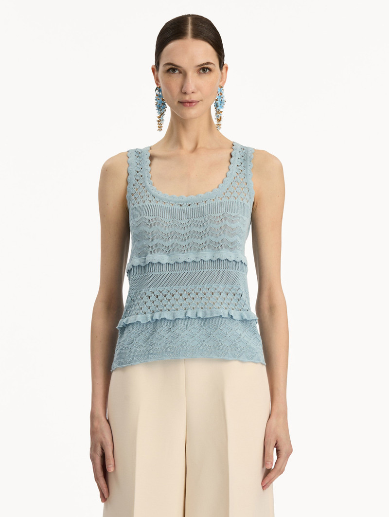 Oscar de la Renta SCALLOP TRIM TANK outlook