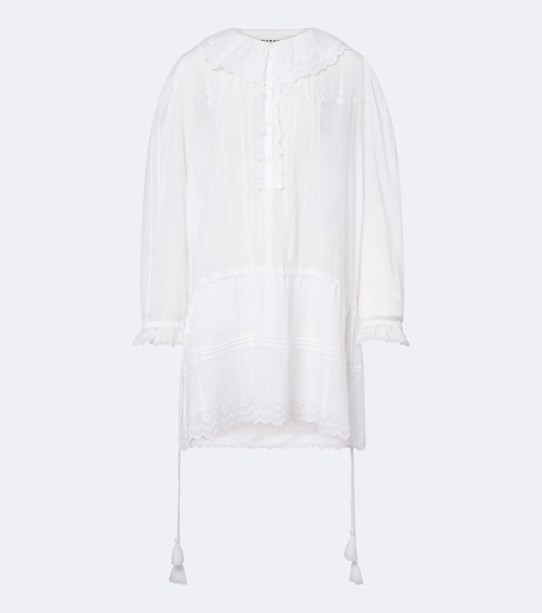 Lenora embroidered cotton voile minidress - 1