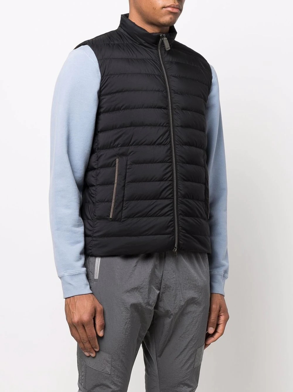 high-neck padded down gilet - 3